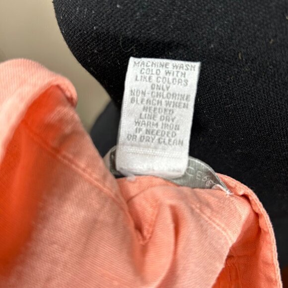 Sarah Spencer Peach Linen Button Front Blouse Size M - Picture 7 of 7